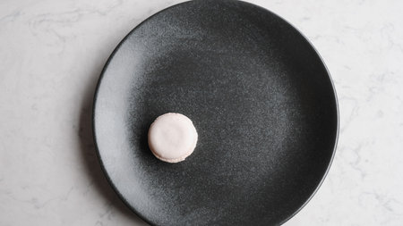 Close-up of macarons of different colorsの写真素材