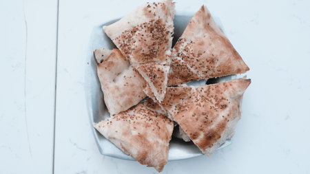 delicious natural aesthetic baked breadの写真素材