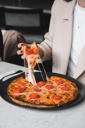 Delicious Mixture pizza Italian foodの写真素材