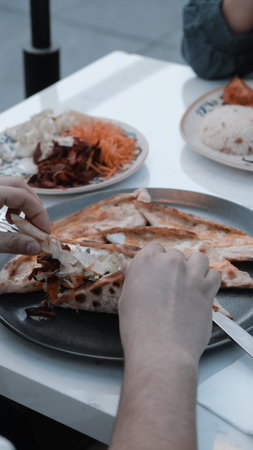 Turkish pizza pita with a different stuffing.