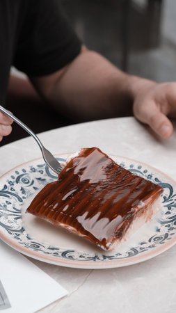 Delicious and Creamy Trilece Dessertの写真素材