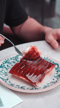 Delicious and Creamy Trilece Dessertの写真素材