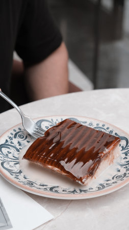 Delicious and Creamy Trilece Dessertの写真素材