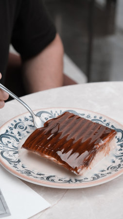 Delicious and Creamy Trilece Dessertの写真素材