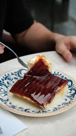 Delicious and Creamy Trilece Dessertの写真素材