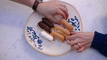 A light, creamy eclair that melts in your mouth
