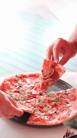 Delicious Mixture pizza Italian food