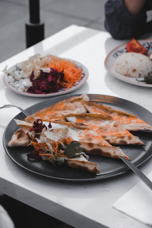 Turkish pizza pita with a different stuffing.