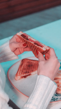 Traditional Turkish toast, delicious breakfast