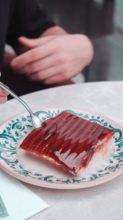 Delicious and Creamy Trilece Dessertの写真素材