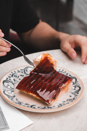 Delicious and Creamy Trilece Dessertの写真素材