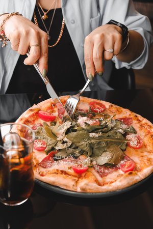 Delicious Mixture pizza Italian foodの写真素材