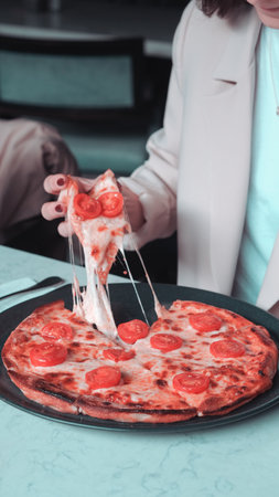 Delicious Mixture pizza Italian foodの写真素材