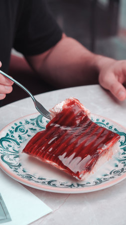 Delicious and Creamy Trilece Dessertの写真素材