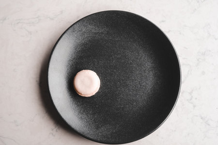 Close-up of macarons cakes of different colorsの写真素材