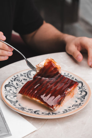 Delicious and Creamy Trilece Dessertの写真素材