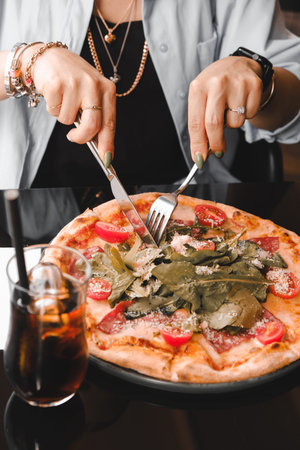 Delicious Mixture pizza Italian food