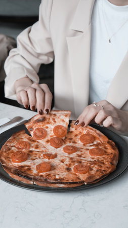 Delicious Mixture pizza Italian foodの写真素材