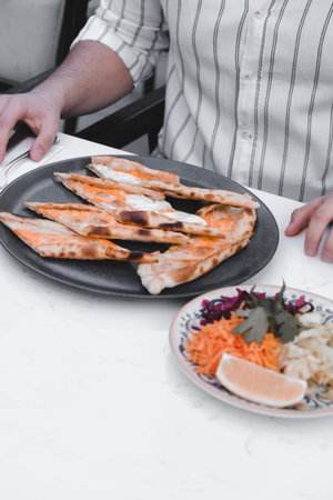 Turkish pizza pita with a different stuffing.