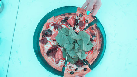 Delicious Mixture pizza Italian food