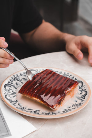 Delicious and Creamy Trilece Dessertの写真素材