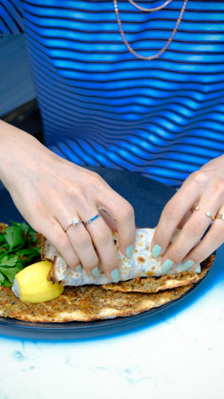 Turkish pizza pita with a different stuffing.