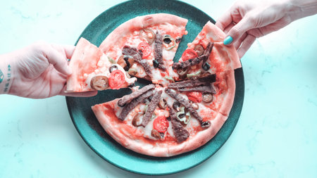 Delicious Mixture pizza Italian food