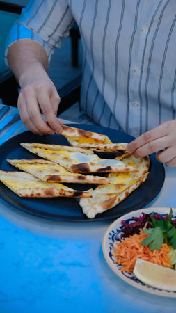 Turkish pizza pita with a different stuffing.
