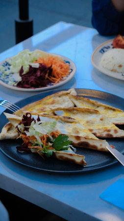 Turkish pizza pita with a different stuffing.