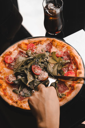 Delicious Mixture pizza Italian foodの写真素材