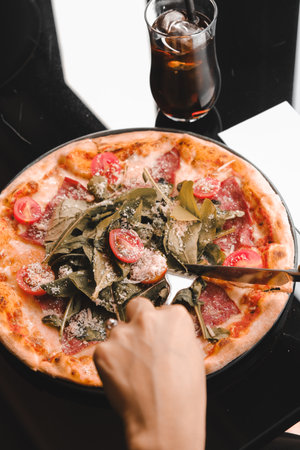 Delicious Mixture pizza Italian foodの写真素材