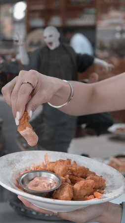 Snack and breakfast meal.の写真素材