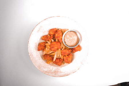 Snack and breakfast meal.の写真素材