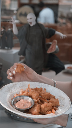 Snack and breakfast meal.の写真素材