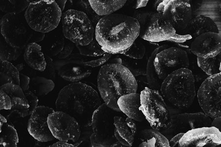 Close up of figures in black and white. top viewの写真素材