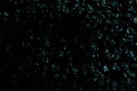 Black raisins background. Close up of black raisins.の写真素材