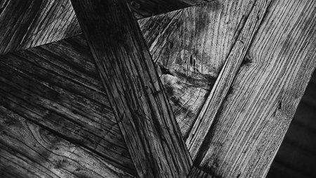 Wooden texture. wood background Black and white photo. Abstract background.