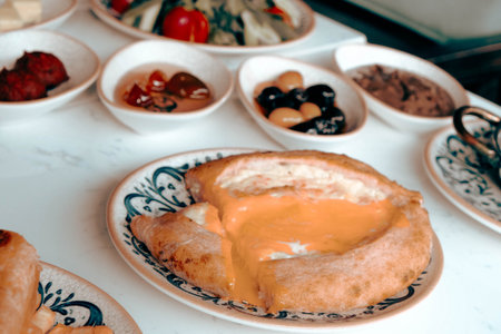 A wholesome and satisfying breakfast with natural ingredientsの写真素材