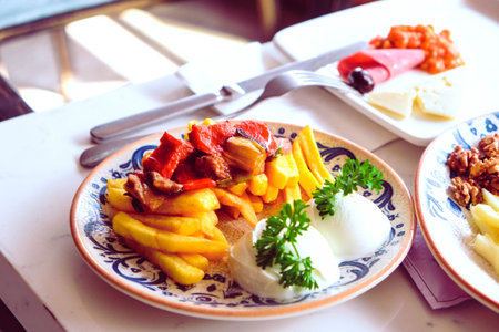 Traditional breakfast with fresh ingredients