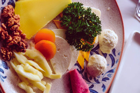 Traditional breakfast with fresh ingredients
