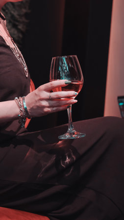 Red, white and rose wine glassesの写真素材