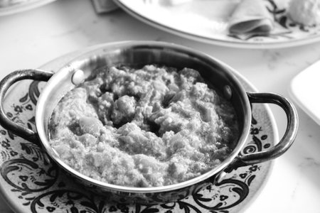 Fresh and vibrant ingredients for a delicious breakfastの写真素材