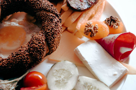 A vibrant breakfast spread with colorful ingredients