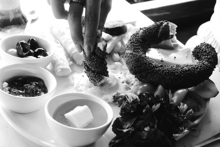 Traditional breakfast with fresh ingredients