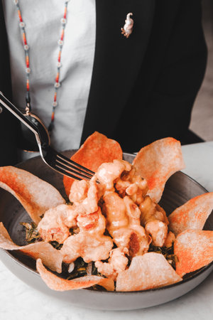 Savory and satisfying, a plate of grilled meatの写真素材