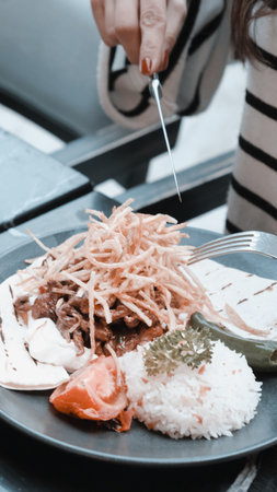 A juicy cut of meat, grilled to perfectionの写真素材