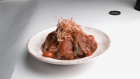 The taste of tender meat, cooked just rightの写真素材