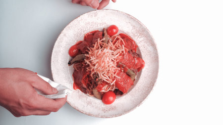 A sizzling hot plate of perfectly cooked meat