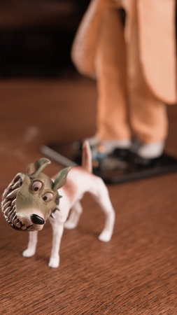 The mask and the dog figure, special collection figure