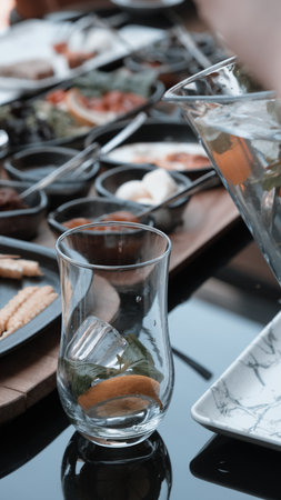 A wholesome and satisfying breakfast with natural ingredientsの写真素材